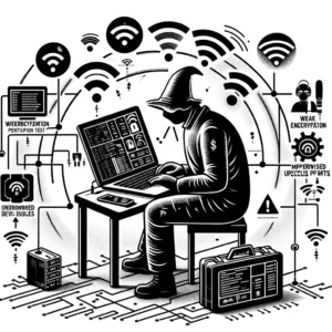 wizard executing wifi penetration testing