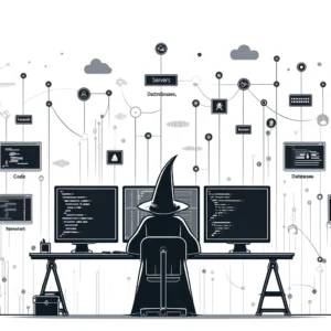 a wizard performing website penetration testing